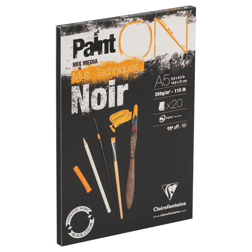 Paint'On Black pad 20 sheets 250g A5