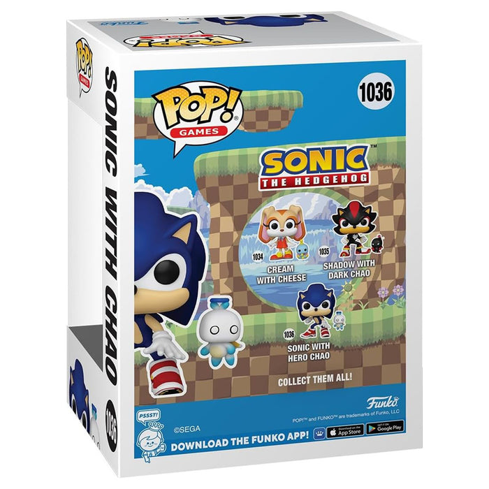 Funko Pop! Games: Sonic the Hedgehog: Sonic with Chao Vinyl Figures #1036