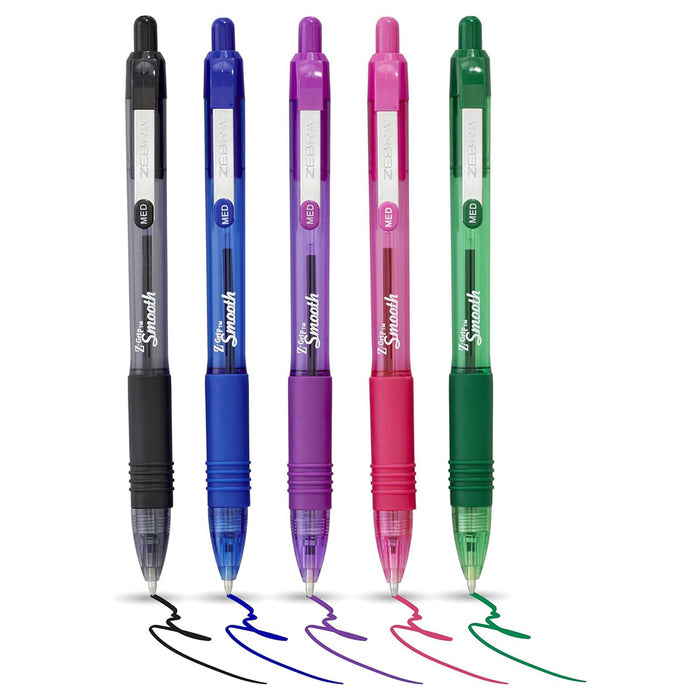 Zebra Pens Z-Grip Smooth Assorted - 5 Pack 