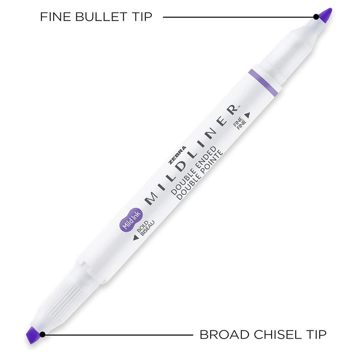 Zebra Creative Mildliner 15-Pack Double-Ended Soft Mild Colour 