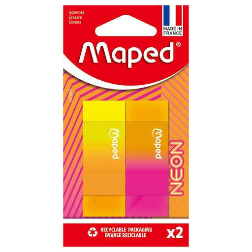 Maped Rubber NEON x2 Blister