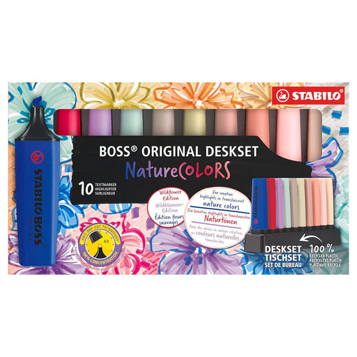 STABILO BOSS ORIGINAL Deskset NatureCOLORS Highlighters (10 Pack)