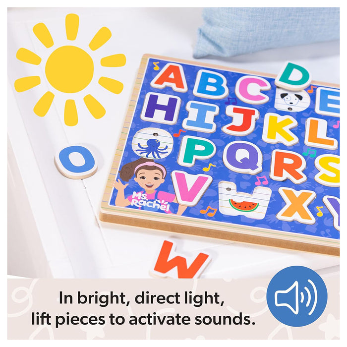 Melissa & Doug Ms. Rachel Wooden Phonics Alphabet Sound Puzzle