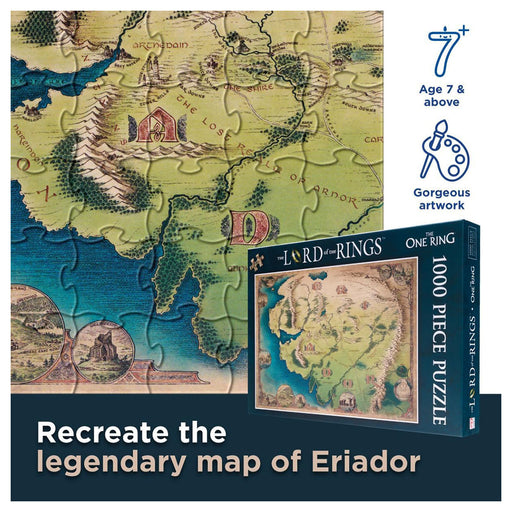 The Lord of the Rings: Eriador Map 1000 Piece Jigsaw Puzzle
