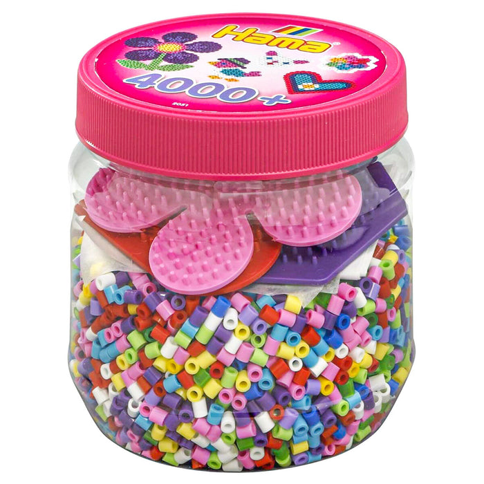 Hama Midi Beads 4000+ Piece Tub with 3 Pegboards