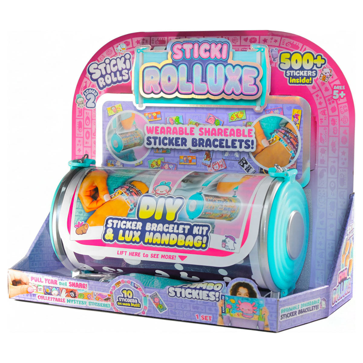 Sticki Rolls Sticki Rolluxe DIY Sticker Bracelet Kit & Lux Handbag Set ...