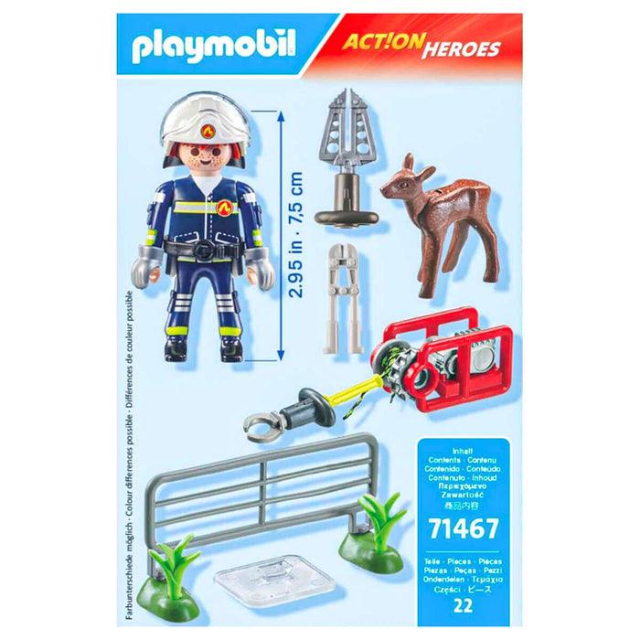 Playmobil Firefighting Mission: Animal Rescue Playset