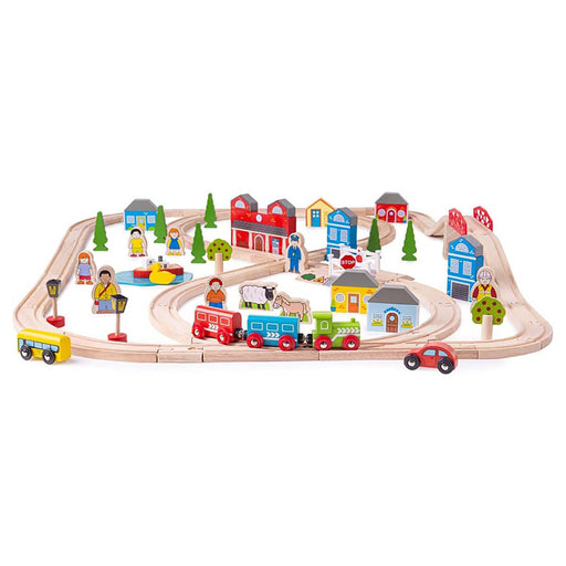 Bigjigs Rail Town and Country Train Set