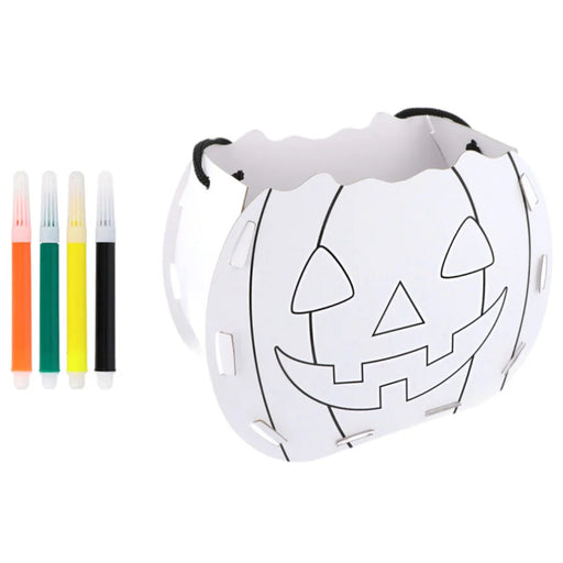 DIY Halloween Bucket Kit with 4 Colouring Pens (styles vary)