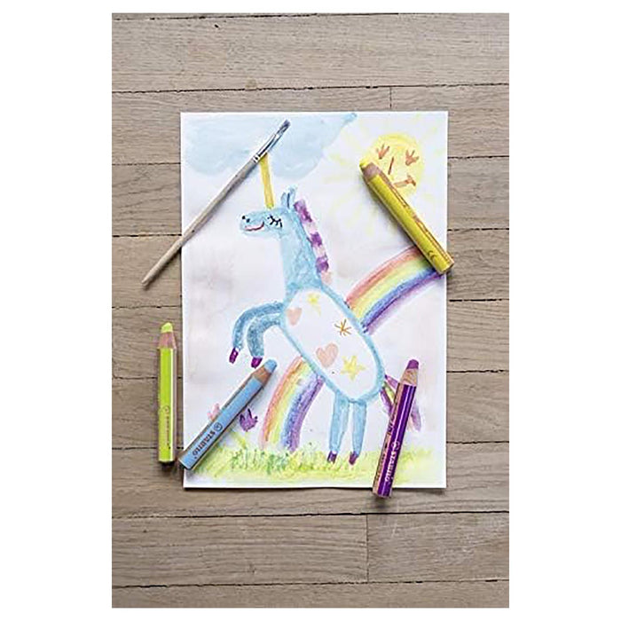 STABILO woody 3 in 1 Multi-talented Pencils + Sharpener (10 Pack)