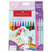 Faber-Castell Felt Tip Pens 10+3 and Unicorn Stickers Set