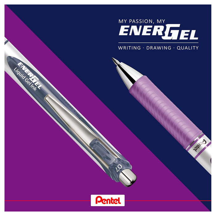Pentel EnerGel XM BL77 Lilac Rollerball Pen
