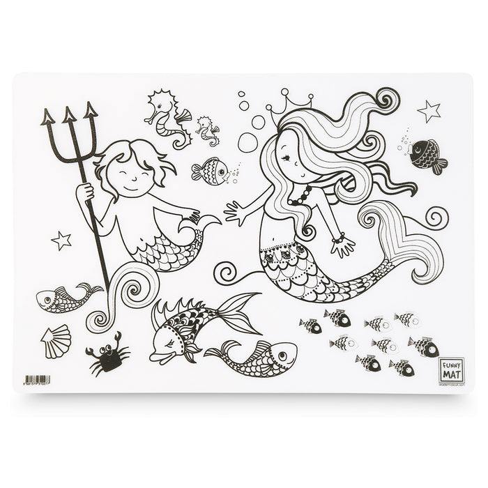 Funny Mat Mermaid Colouring Protection Mat
