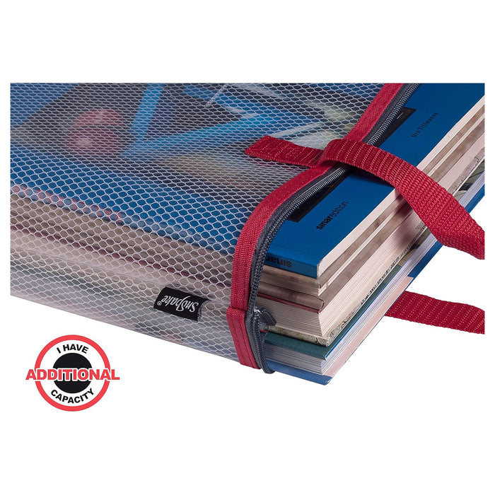 Snopake EVA Mesh Project Zippa Bag A3 Red