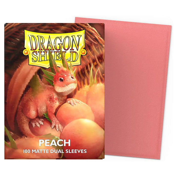 Dragon Shield Peach 100 Matte Dual Sleeves