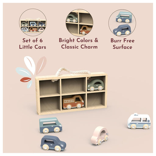 Speedy Monkey Car Display Case with 6 Vehicles