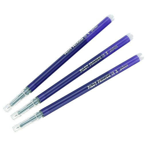 Pilot FriXion Ball & Ball Clicker Erasable F Pen Blue Ink Refills (3 Pack)