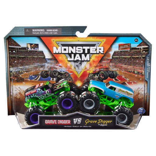 Monster Jam 'Grave Digger' vs 'Grave Digger: The Legend' 1:64 Truck Series 27 (2 Pack)