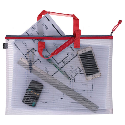 Snopake EVA Mesh Project Zippa Bag A4++ Red