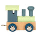 Letters Train Polar Slate Blue Train Engine Wooden Toy