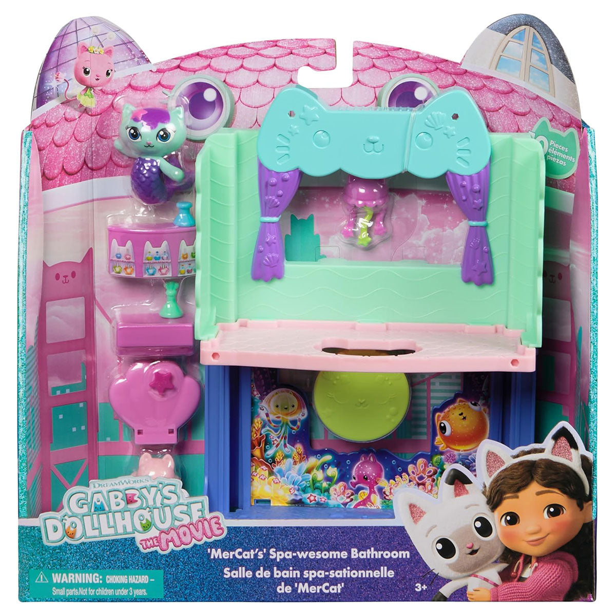 Gabby's Dollhouse, Maison de poupée transportable, coffret de 30 cm avec figurine Gabby et autocollants meubles de maison de poupée, jouets pour filles et garçons à partir de 3 ans ⋟Aucune Réservation
