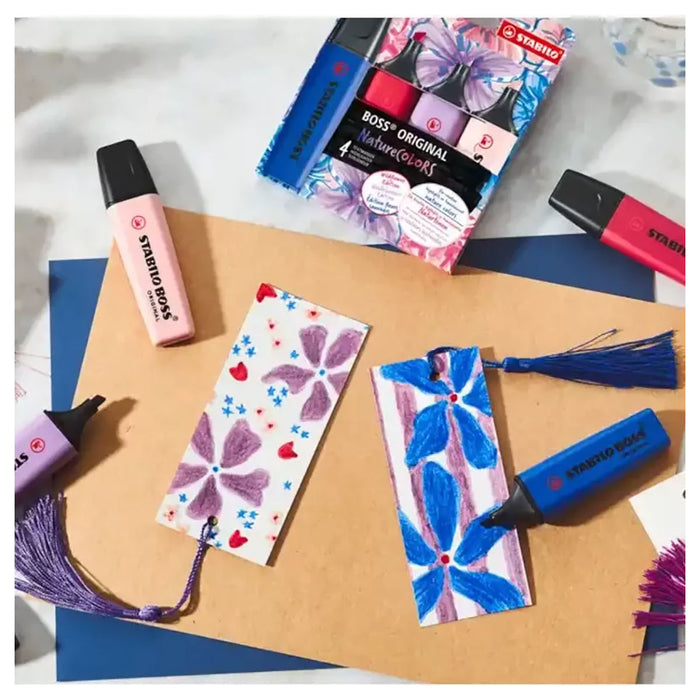 STABILO BOSS ORIGINAL NatureCOLORS Wildflower Edition Highlighter (4 Pack)