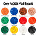 Hama Yellow Midi Beads and Pegboards Tub (4000 Pack)