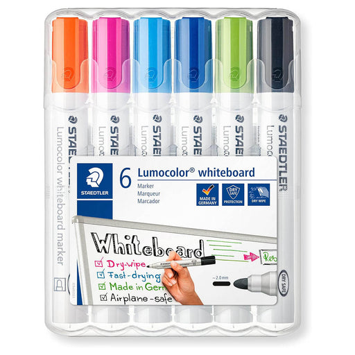 Staedtler Lumocolor Whiteboard Bullet Tip Markers (6 Pack)