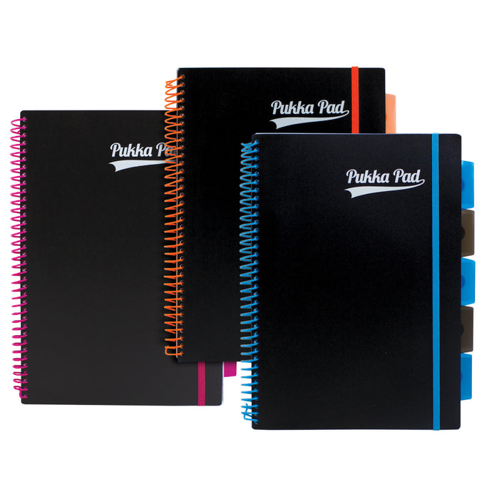 Pukka Pad A4 Neon Project Book Lined (3 Pack)