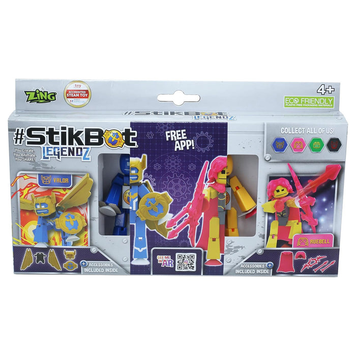 StikBot Legendz Valor & Ruebell Figures (2 Pack)