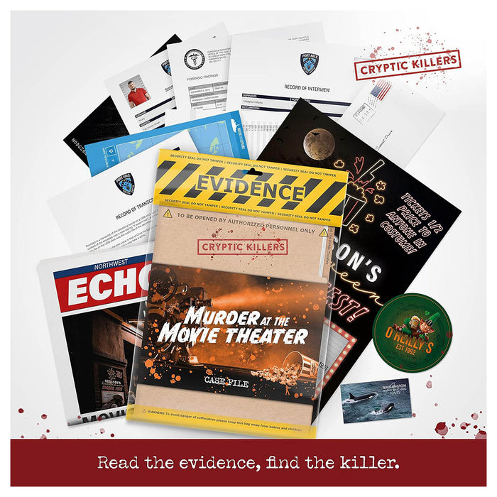 Cryptic Killers: Murder at the Movie Theatre Case File Game