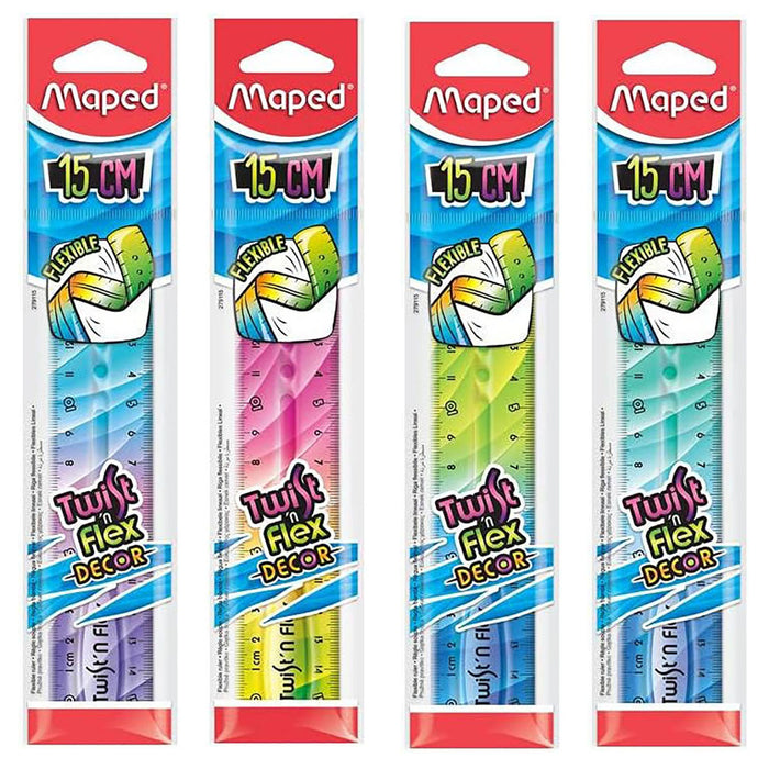 Helix Maped Ruler Twist'N Flex 15cm