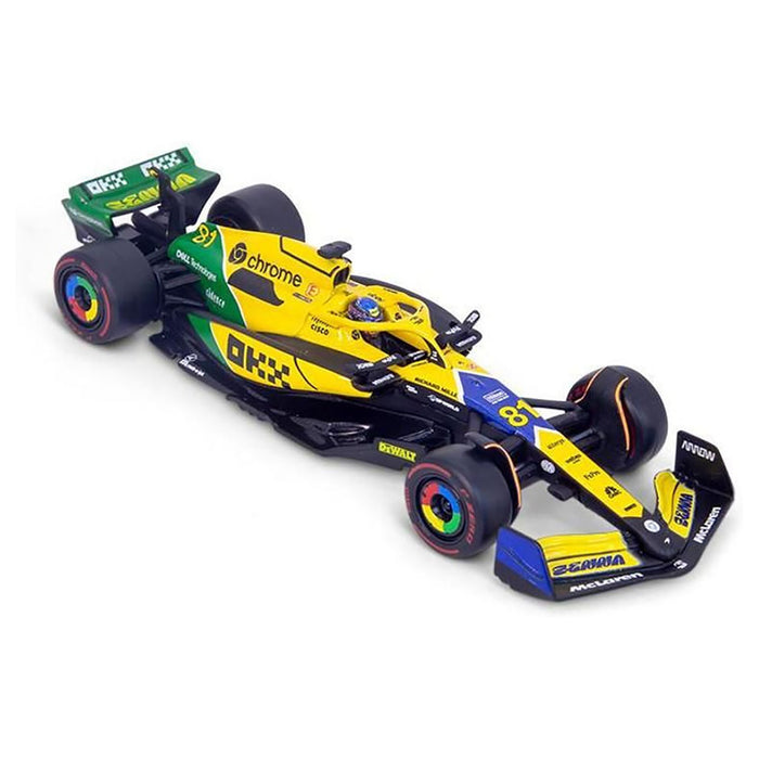 Bburago McLaren F1 MCL38 Monaco Grand Prix 2024 Oscar Piastri 1:43 Race Car