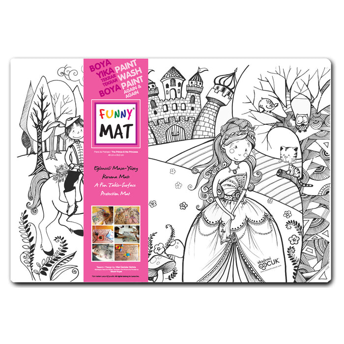 Funny Mat The Prince and the Princess Colouring Protection Mat
