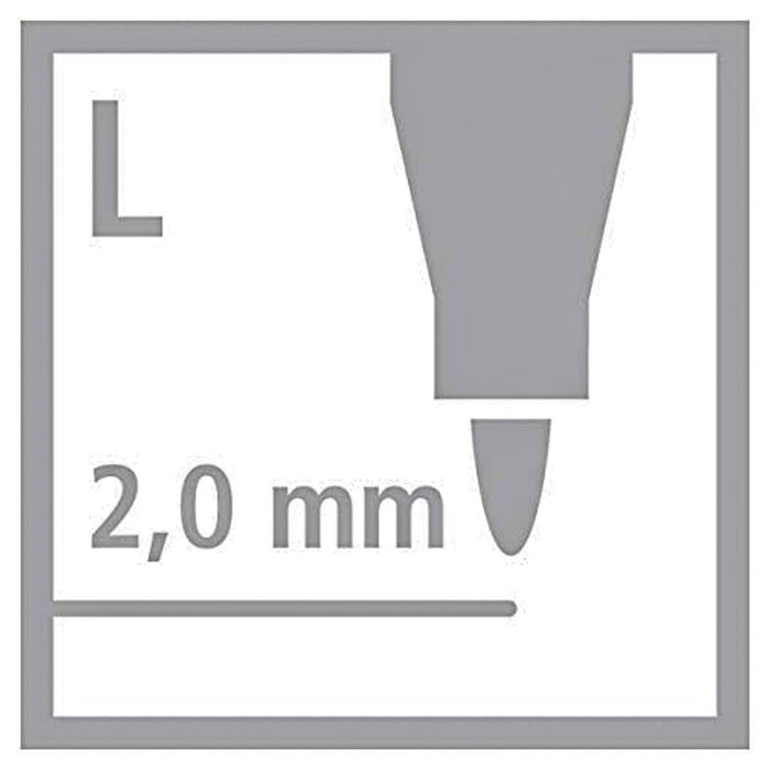 STABILO Trio 2 in 1 Fibre-Tip Pens Black (10 Pack)