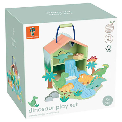 Orange Tree Toys Wooden Dinosaur Play Set