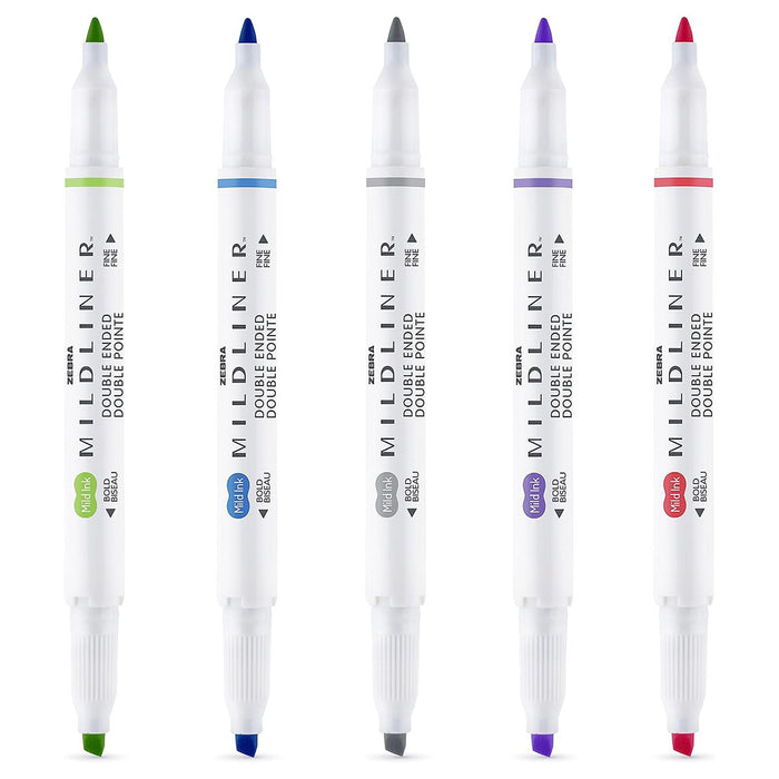 Zebra Mildliner 5 Pack Cool & Refined Pens