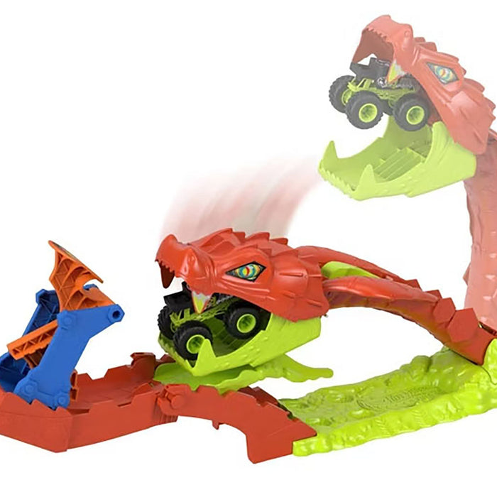 Hot Wheels Monster Trucks Snake Slam Takedown Playset