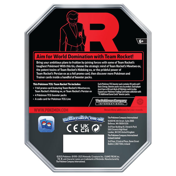 Pokemon TCG: Team Rocket Tin - Team Rocket's Nidoking ex