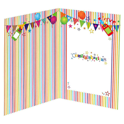 Congratulations 'Bunting Flags' Greetings Cards