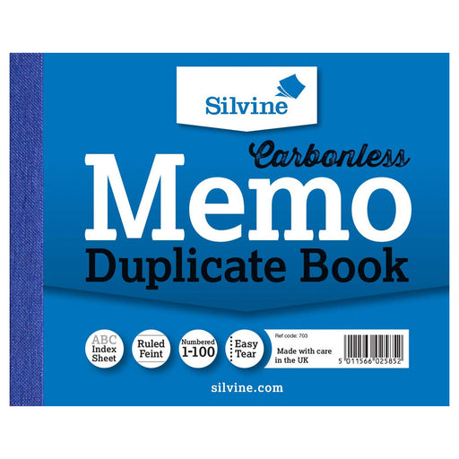 Silvine Carbonless Memo Duplicate Book