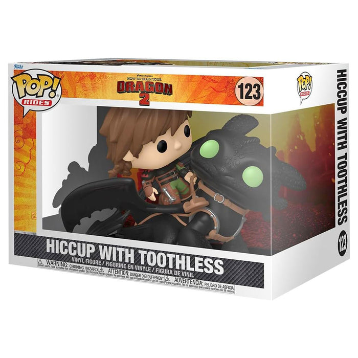 Funko Pop! Rides: How to Train Your Dragon 2: Hiccup with Toothless Deluxe Vinyl Figure #123 