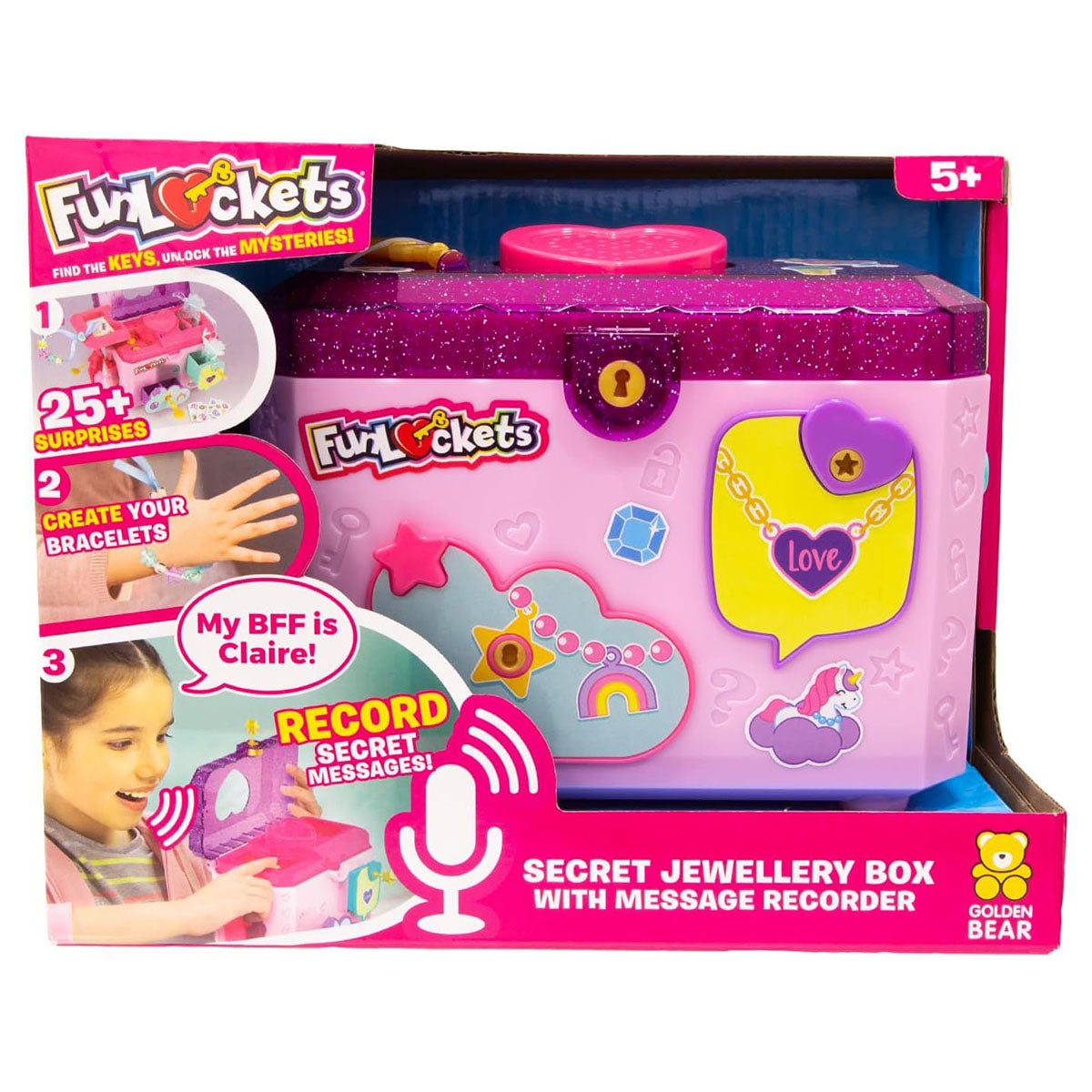 Fun Secret Box FunLockets Secret Jewellery Box with Message Recorder — Booghe
