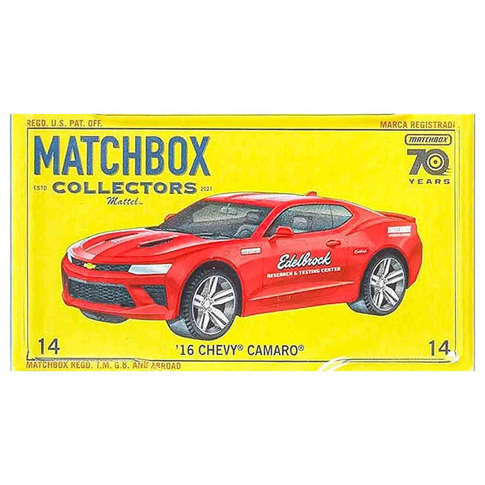 Matchbox Collectors 70 Years:  '16 Chevy Camaro Car 14/22