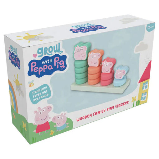 Peppa Pig Wooden Family Ring Stacker Set