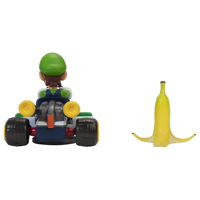 Super Mario Spin Out Luigi Kart with Banana