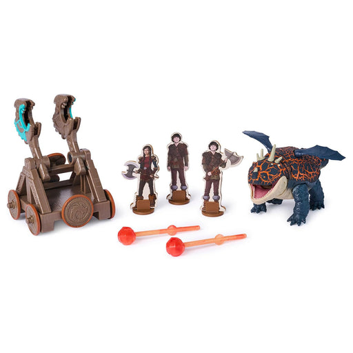 How to Train Your Dragon Trial of Flame Blazing Battles Catapault Blast Gronckle Playset