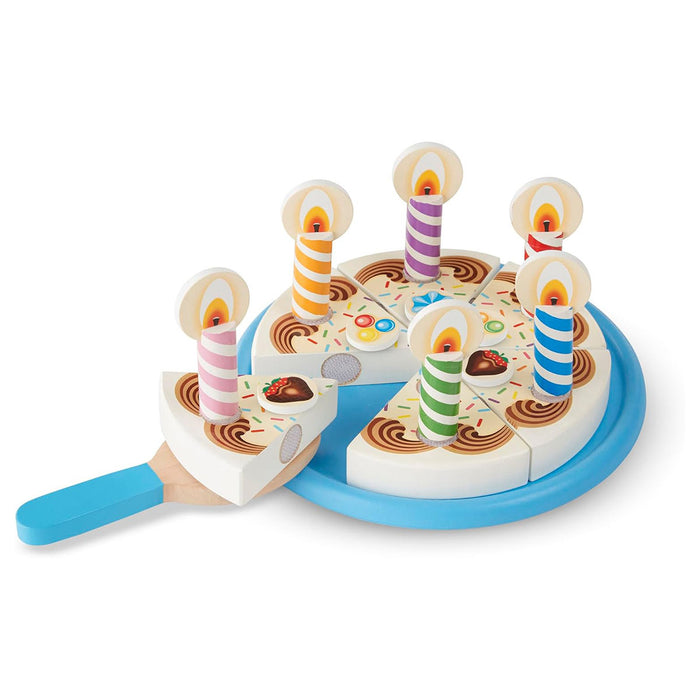 Melissa & Doug Wooden Birthday Cake Playset
