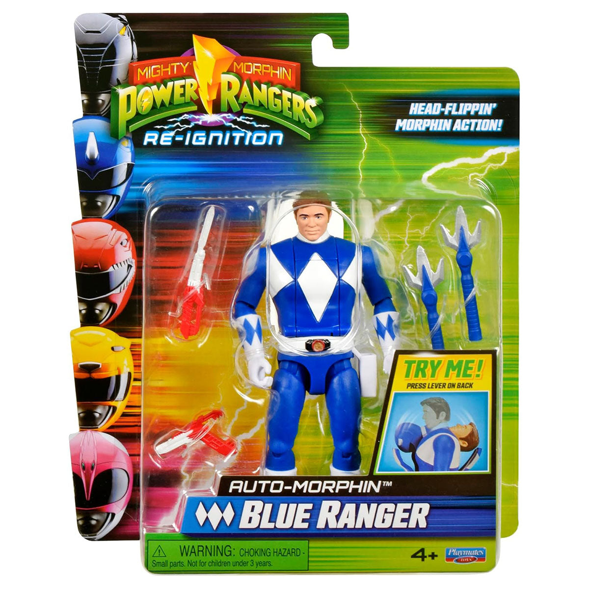 Mighty Morphin Power Rangers Re-Ignition: Auto Morphin Blue Ranger Fig ...