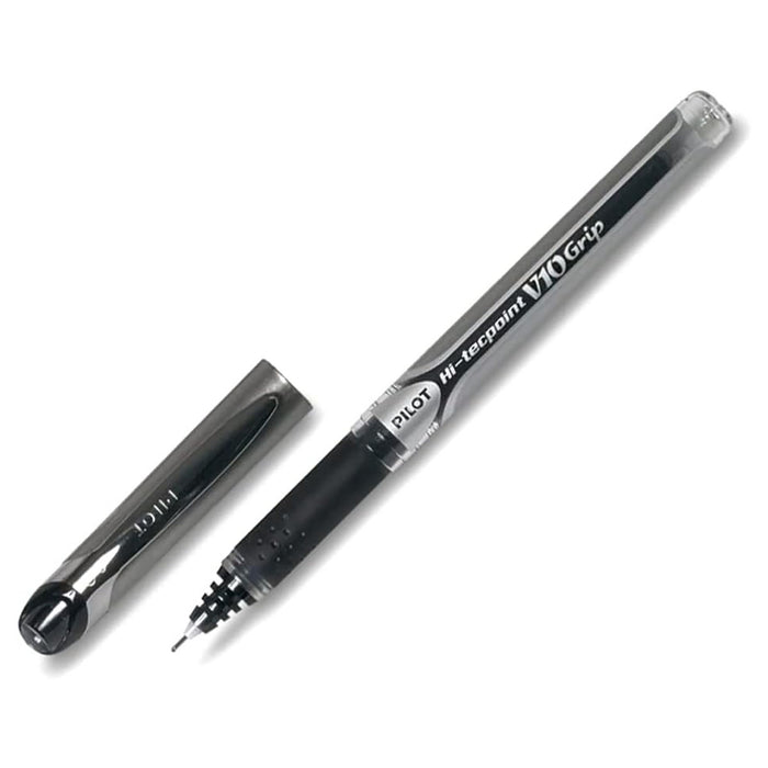 Pilot V10 Grip Liquid Black Ink Broad Line Rollerball Pen